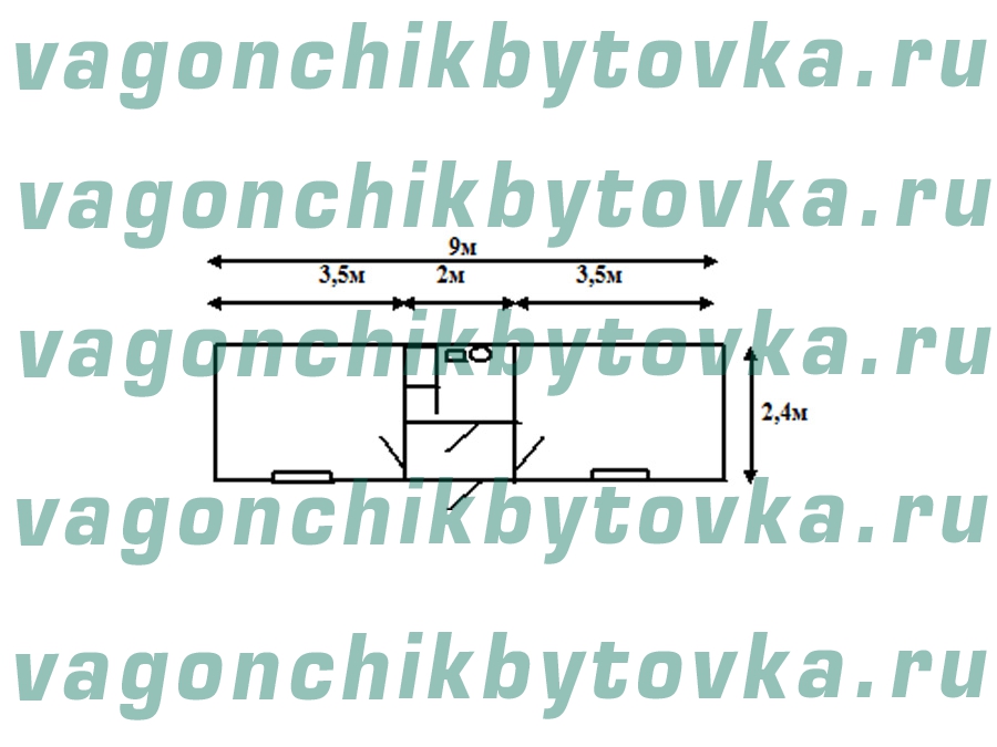 Дачная бытовка 9м для жилья